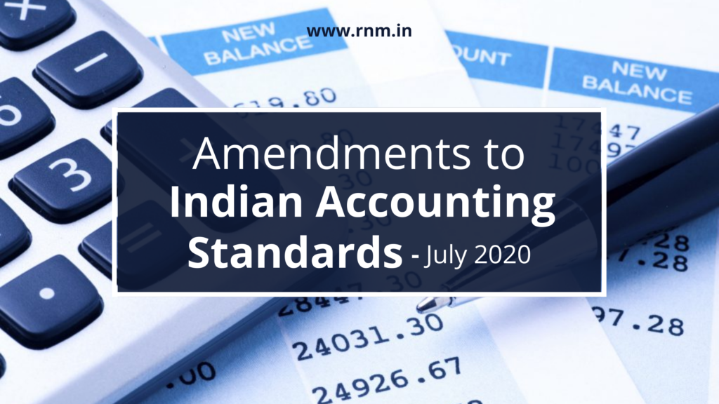 Amendments to Indian Accounting Standards (Ind AS) issued in July 2020