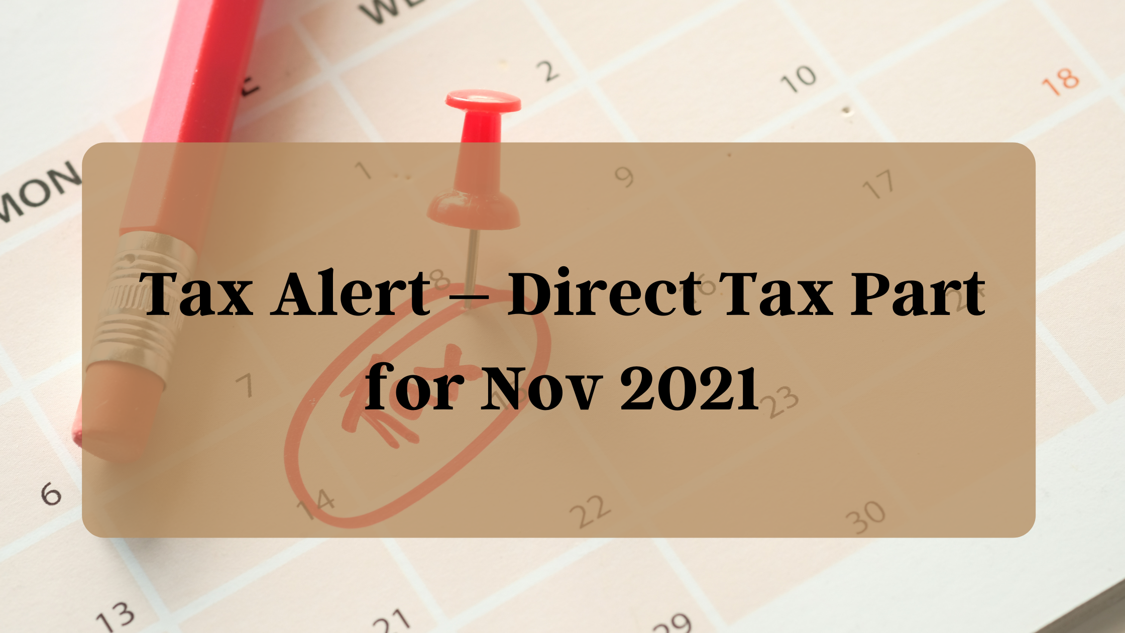 Tax Alert