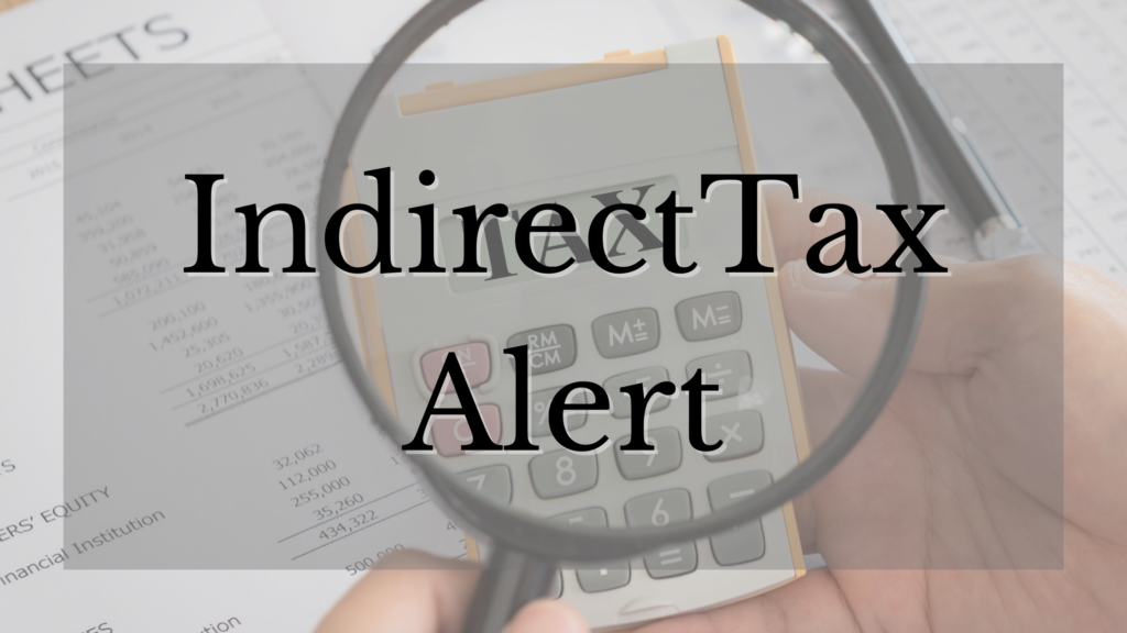 Indirect Tax News Letter