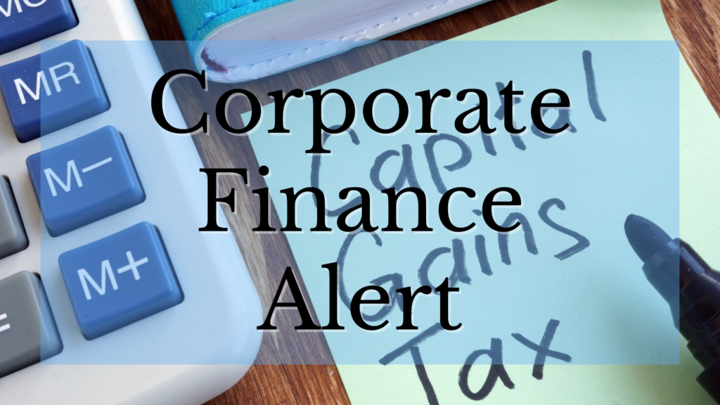 Corporate Finance Alert