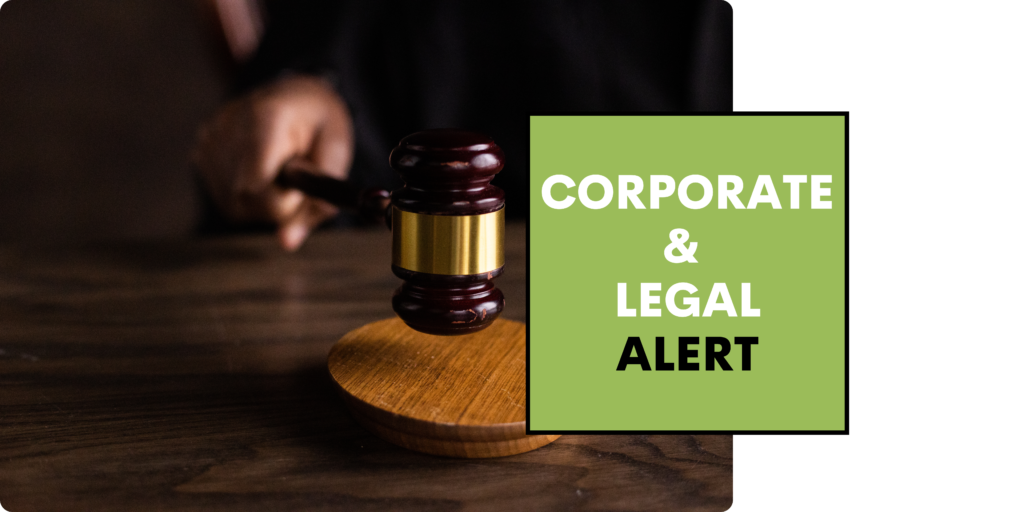 Corporate and Legal Alert