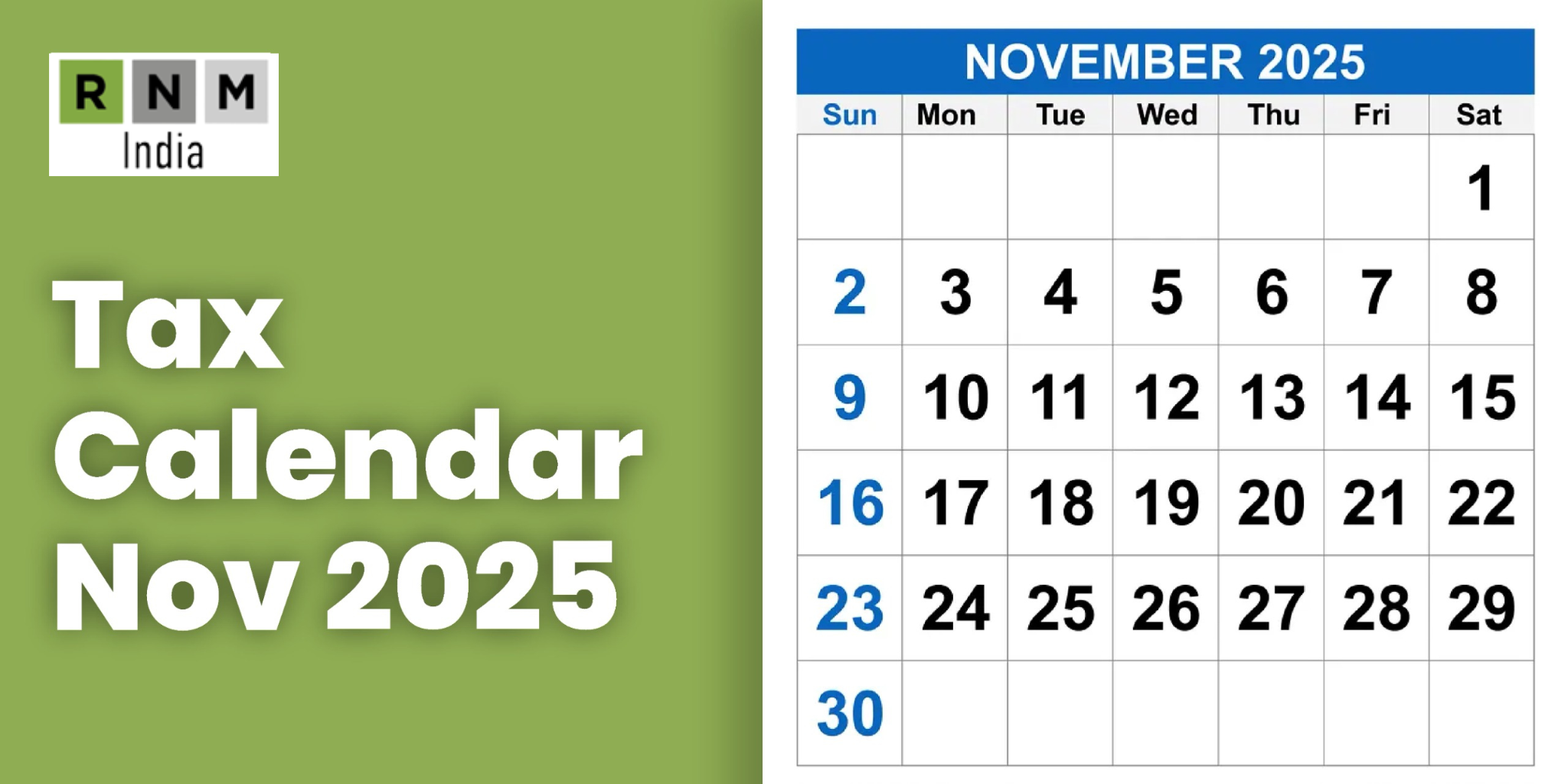 Tax calendar november