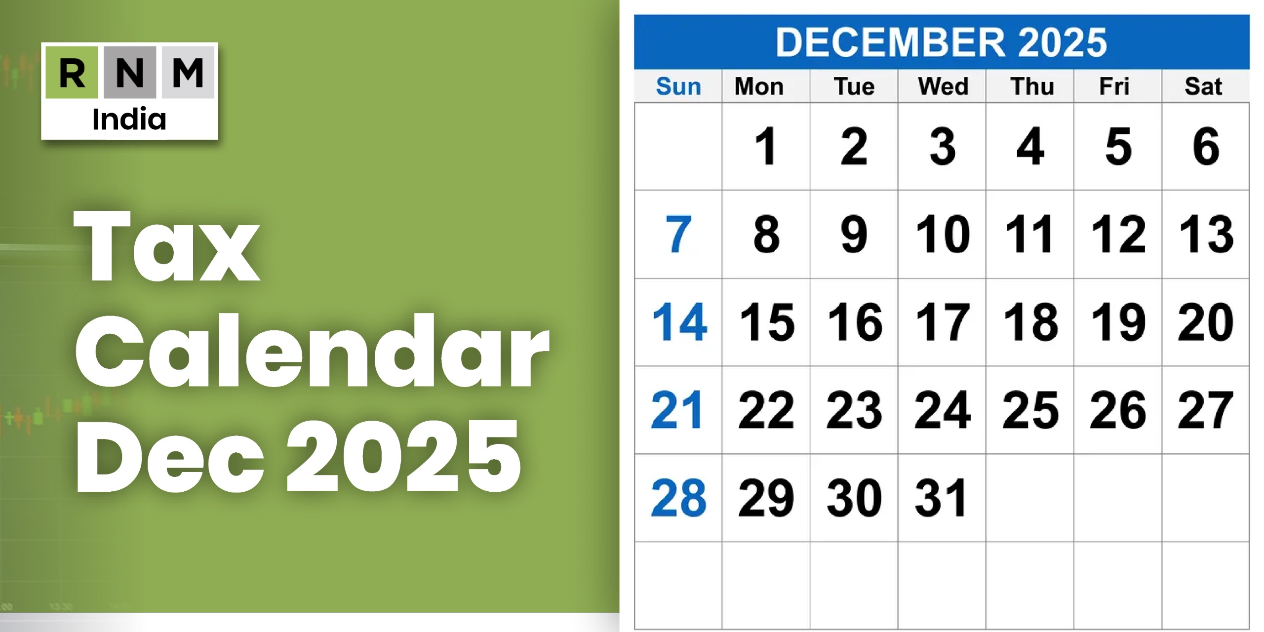 Tax calendar 2025